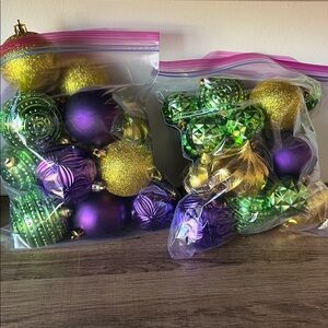 Mardi Gras Shatterproof Ornaments